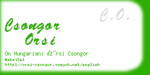 csongor orsi business card